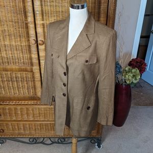 Ralph Lauren Brown/Tan Houndstooth Jacket SIZE 6